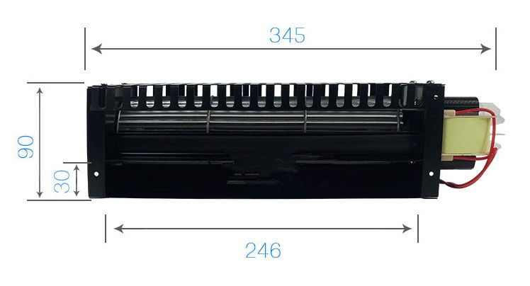 Cross flow fan elevator fan Lift axial fan Cabinet radiating fan ball bearing copper motor aluminum wind wheel CYF06024 30*246mm
