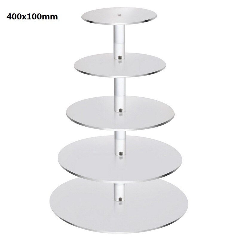 1PCs Transparent Removable Acrylic Cake Display Stand For Party Round Cupcake Holder Bakeware Wedding Birthday Party Decoration: 5 tiers