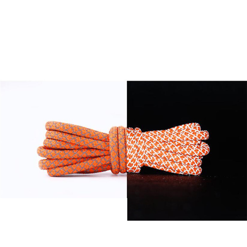 1 Paar 120Cm Reflecterende Schoenveters Lichtgevende Schoenveters Schoenen Vrouw Man Casual Sport Veters Ronde Veters Accessoires: Oranje