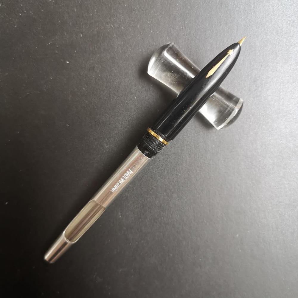 Lucky Fountain Pen Resin Ink Pen star Mark Fine Nib Aerometric Filler Golden Clip Office school supplies Writing