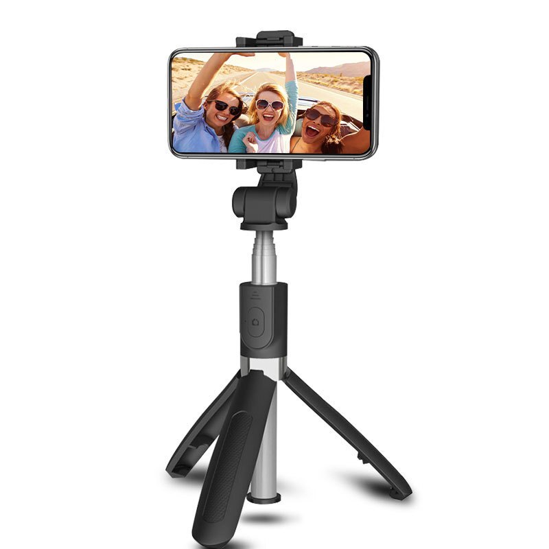 Universel 2 en 1 sans fil Bluetooth Selfie bâton extensible monopode trépied avec support de téléphone à distance pour iPhone Samsung Huawei