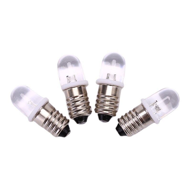 5pcs Old Fashioned Flashlight Bulbs E10 Led Bulb E10 DC 3V 4.5V Instrument Bulb E10 Indicator Bulbs