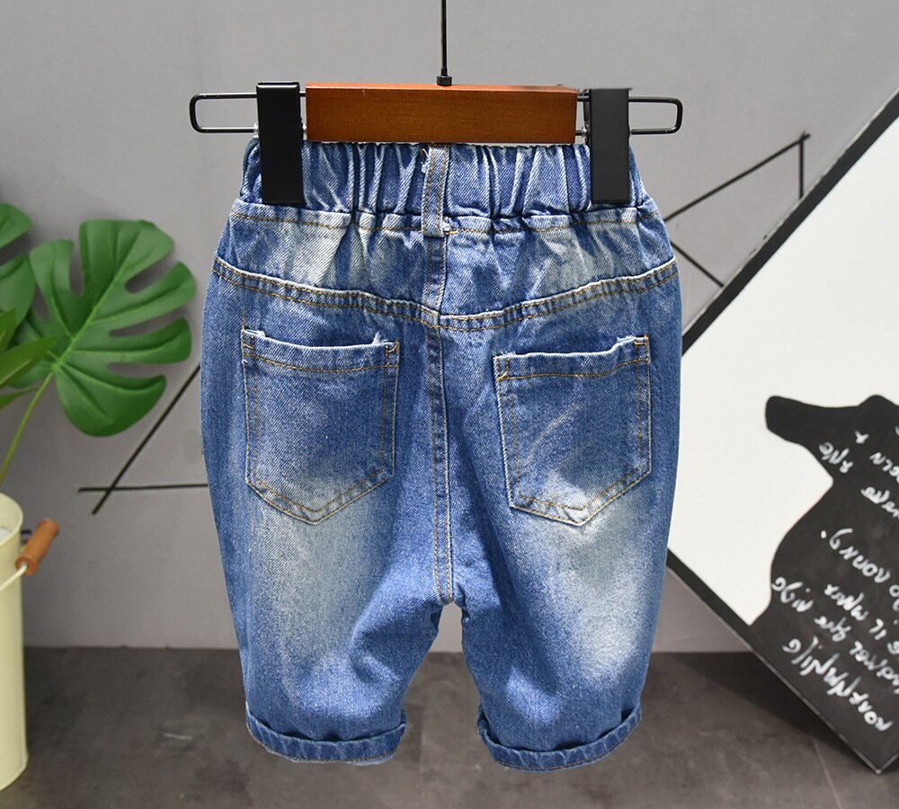 Pantalones cortos vaqueros de verano para niños, Shorts de a la para playa, informales, 2-7 años