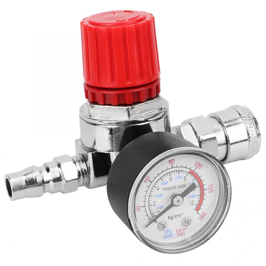 Drukregelaar Schakelaar Regelklep Gauge Met Mannelijke/Vrouwelijke Connector Voor Air Compressor Pressure Control Pneumatisch Gereedschap