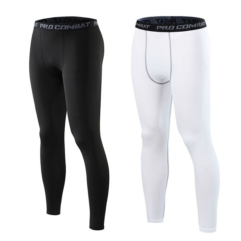 Compressiebroek heren strakke legging dunne elastische onderkant Sport effen kleur onderbroek Fitness zachte broek