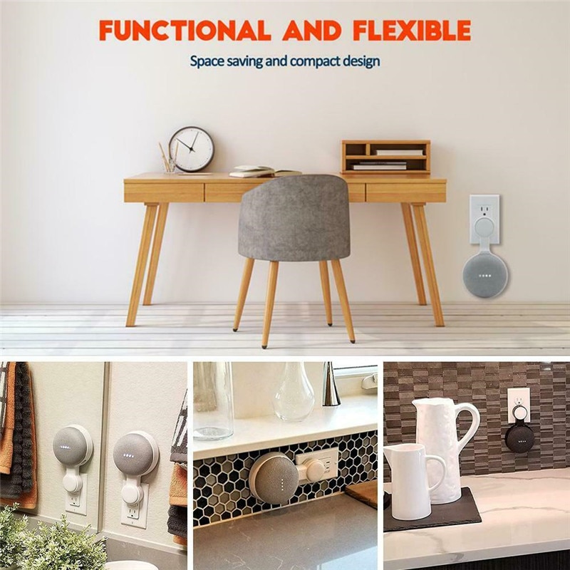 Outlet Wall Mount Stand Hanger Holder For Google Home Mini Voice Assistant Smart Home Home Automation