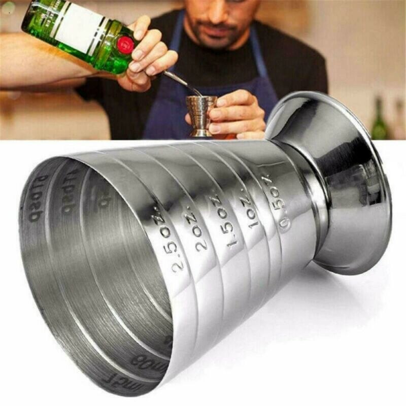 75ml målebægre i rustfrit stål cocktail shaker party bar drink spiritus mål jigger drinks rektifikation blandet til køkken