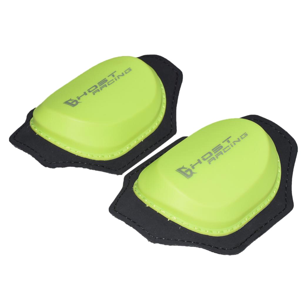 Groene motorfiets sport kniebeschermers knie sliders pads voor rijden skaten snowboards