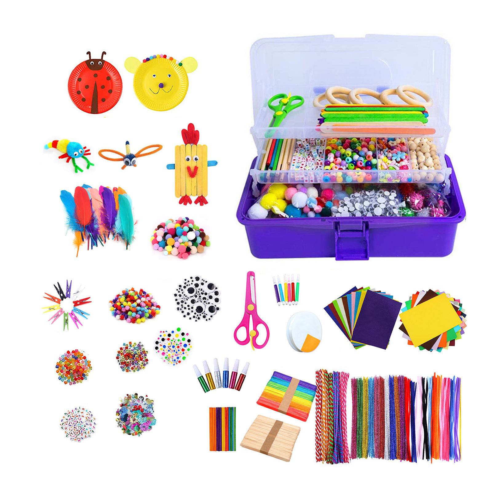 Kids Arts &amp; Craft Supplies Arts Crafts Kit for Age 4 5 6 7 8 9 Kids Children