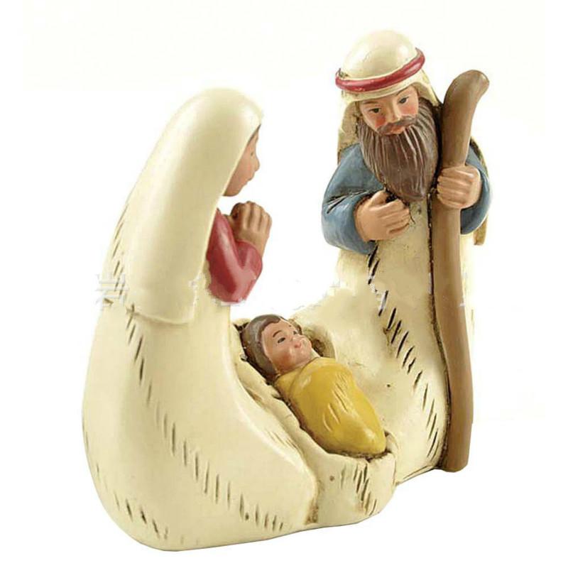 Home church ornaments hand-painted nativity resin