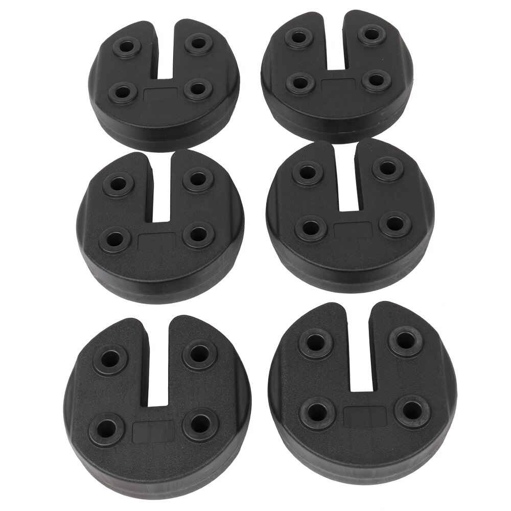 6pcs/set Tent Shade Canopy Water Fillable Weight Plates Black Outdoor Sunshade Accessories Tent Water Injection Heavy Block