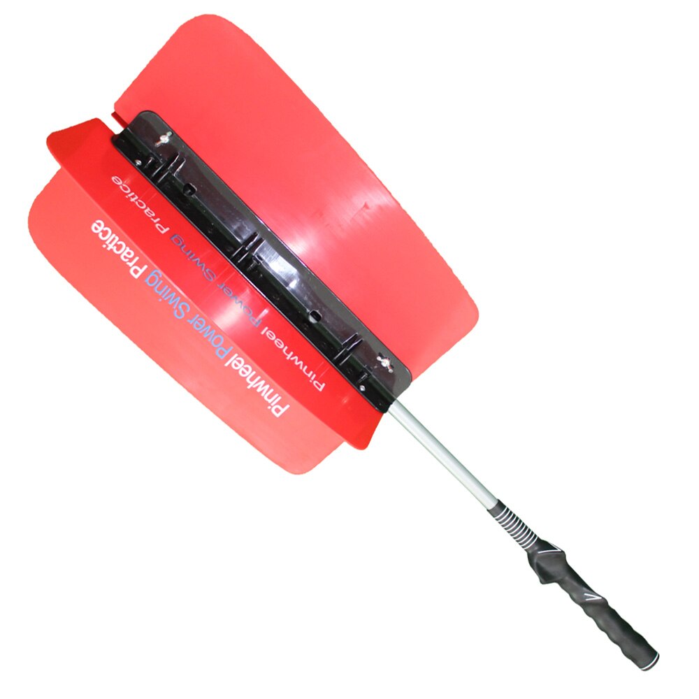 V form praktisk kraft swing ventilator golfklub swing træner golf praksis pinwheels swing hjælp modstand praksis træning hjælpemidler: Rød