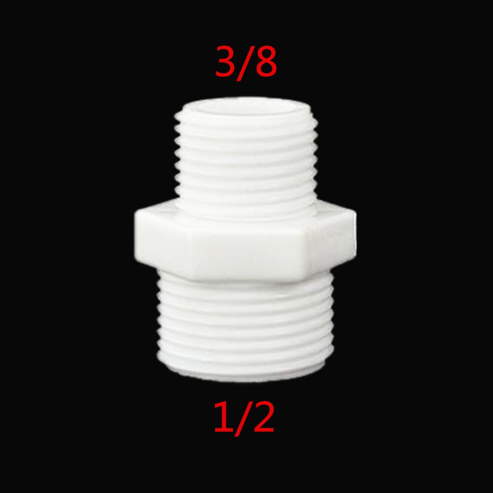 Plastikowa rurka złączka pneumatyczna 1/8 "1/4" 3/8 "1/2" 3/4 "1" BSP mężczyzna X mężczyzna zmień nypel sześciokątny złącze rury łącznik adaptera: 03-04