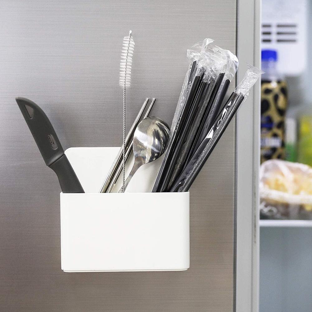 1pc Magnetic Storage Box Whiteboard Marker Pen Holder Storage Box Refrigerator Container Magnet Plastic Office School Supplies