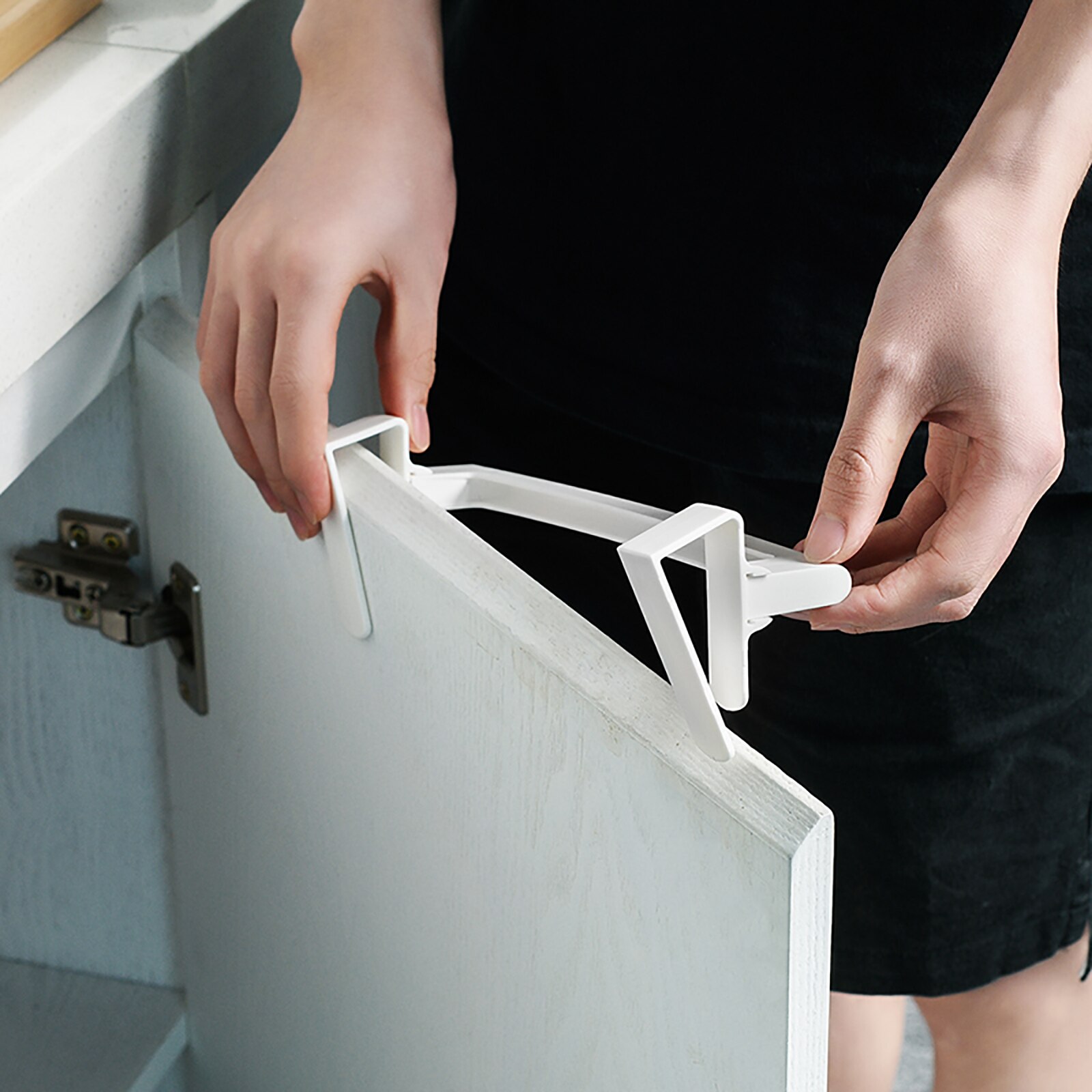 Porte-serviettes en plastique blanc, porte-serviettes en plastique, anti-poussière en tissu, rangement, cuisine, toilettes, salle de bains, décoration