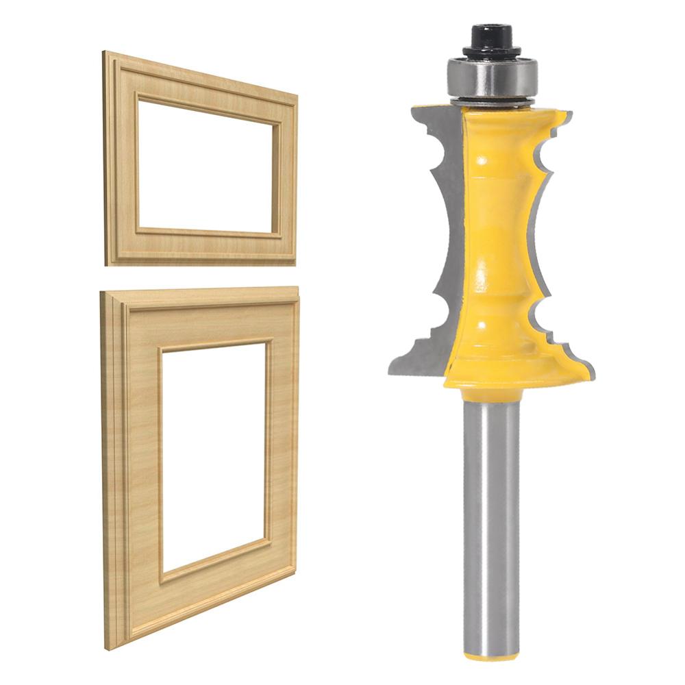 JGZUI 1pc 8mm Shank 1-1/2" Miter Frame Molding Router Bit Line knife Door knife Tenon Cutter for Woodworking Tools