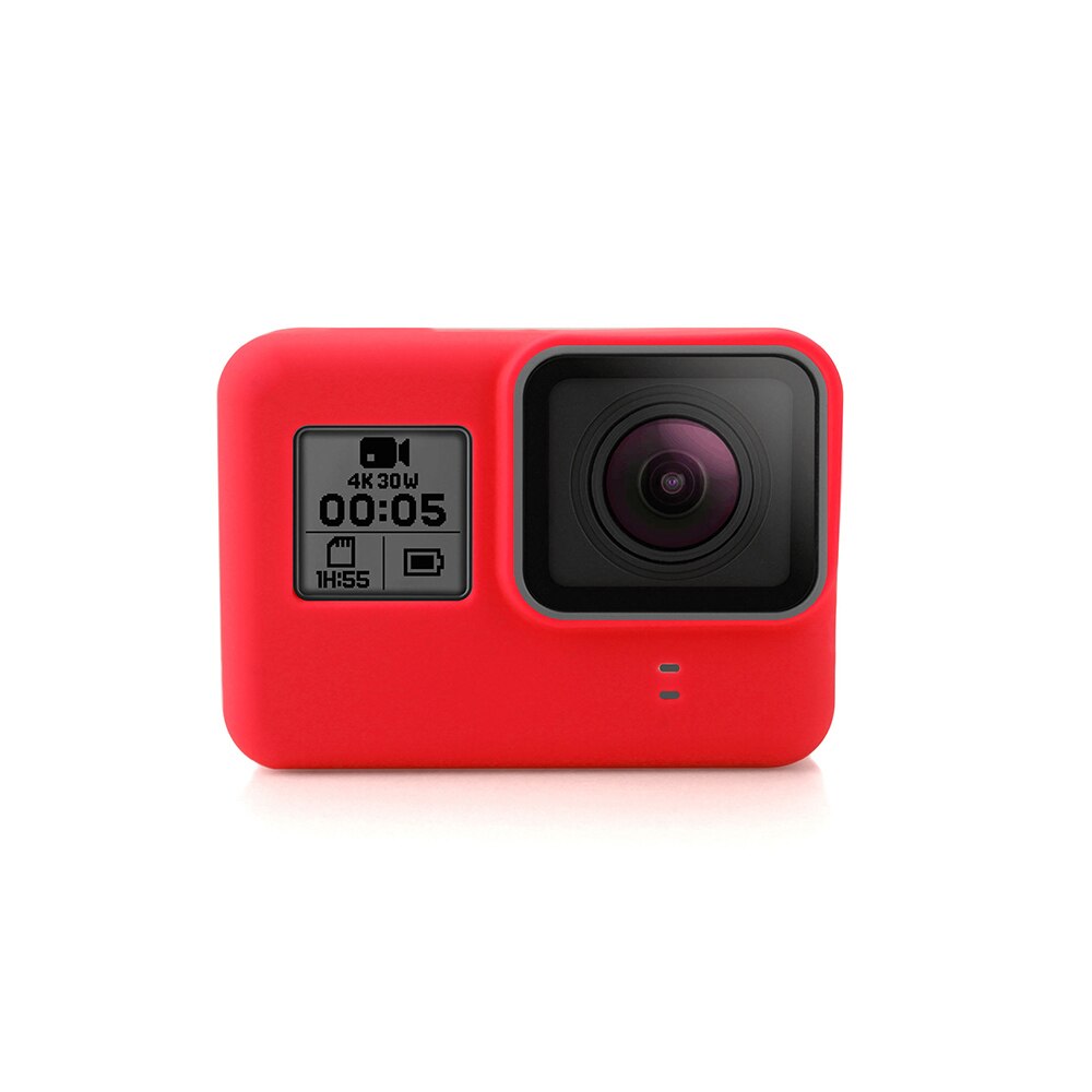 Vopon für Gopro Held 7 Schwarz 6 5 Zubehör Farbe Weiche Silikon fallen Abdeckung für Gopro Held 7 6 5 schwarz Sport Kamera VP629: VP629-rot