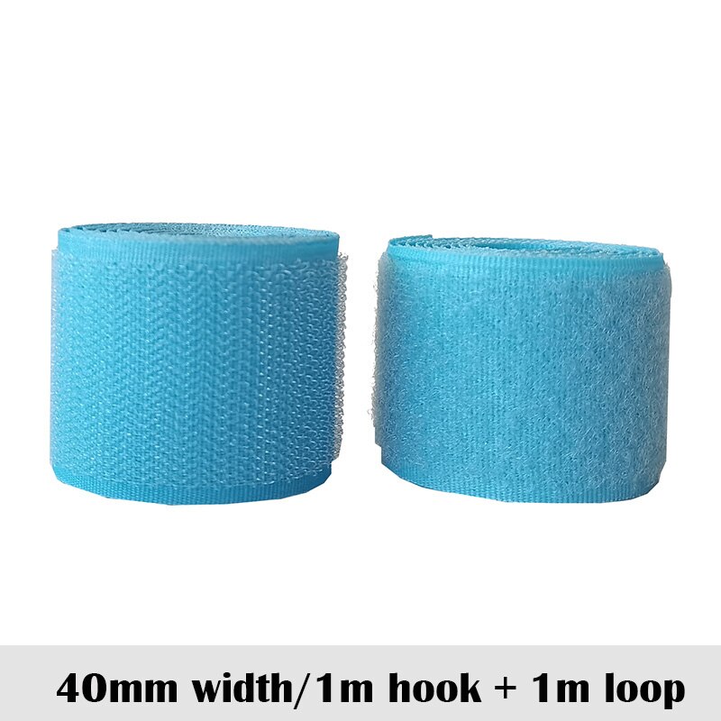 Velcros – bande velcro bleu ciel, 2-10cm de largeur, bande de couture magique, sans adhésif: 40mm width