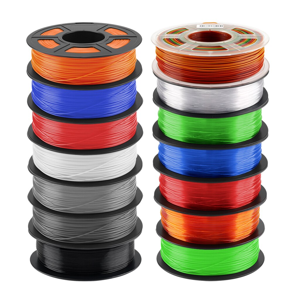 Hiprecy PETG 3D Printer Filament 1.75mm Dooling Material Black Color PETG 3D Filament Consumables 1KG/2.2LBS