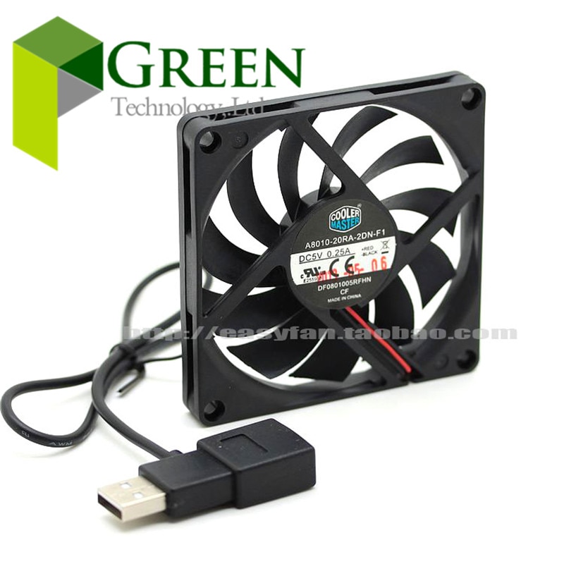 Cooler Master 8010 80MM 8cm 80*80*10mm Fan 5V 0.25A Super Silent Fan With USB Connector