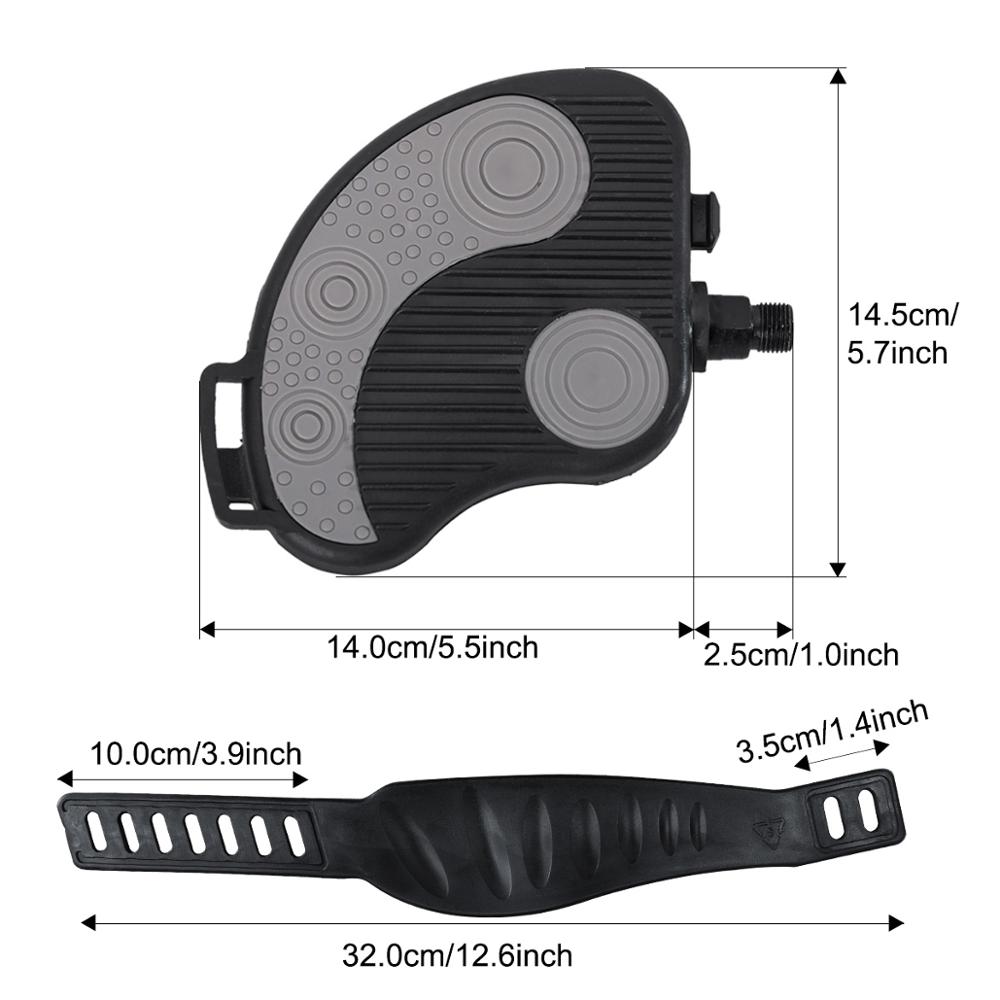 Pedali per biciclette autobloccanti 9/16 1/2 pollici con cinturini per MTB strada cyclbike pedali a rotazione fissa con cinturino con clip per le dita