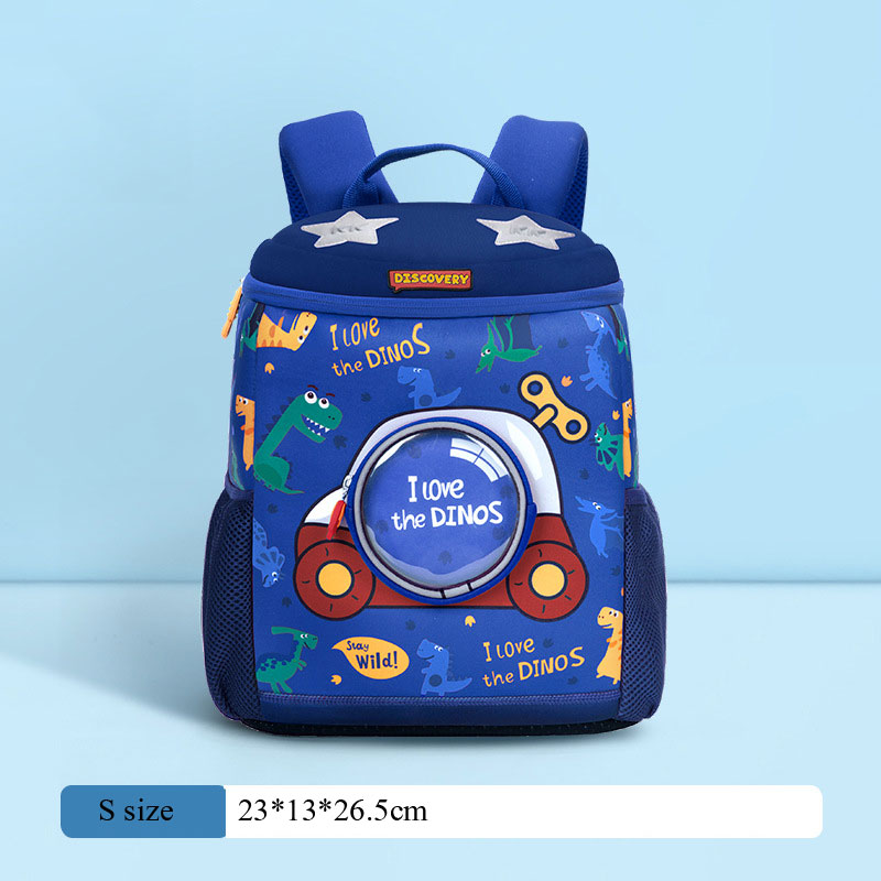 Koko Kat Kids Dinosaurus Rugzak Leuke 3D Cartoon Eenhoorn Schooltassen Kleuterschool Orthopedische Boekentas Peuter Bag Mochila Infantil: blue dinosaurS