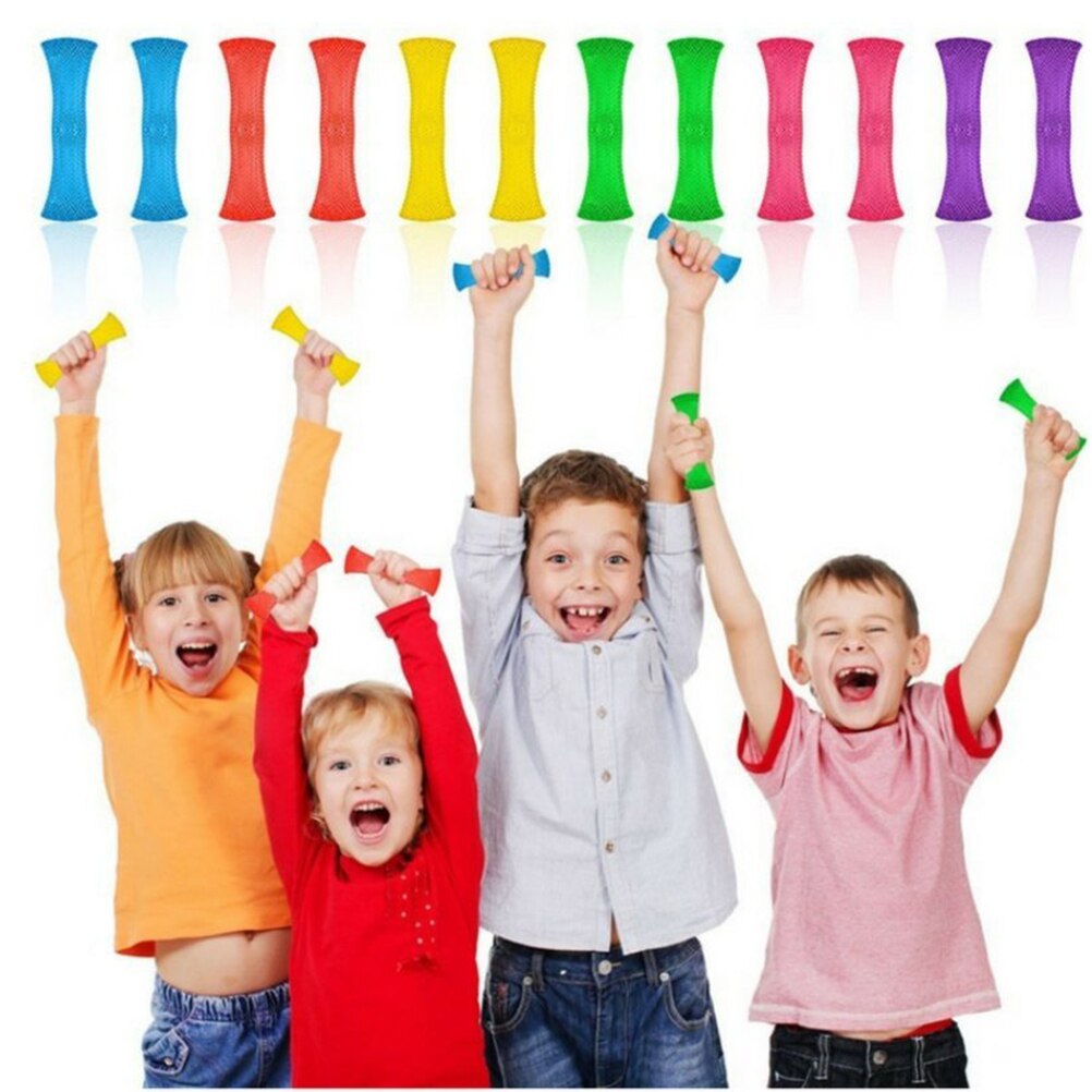 Børns legetøj 30 stk flettet mesh rør legetøj med marmor kugle frigivelse angst dekompression legetøj til børn voksne børn  #30