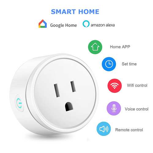 Prise intelligente Wifi prise intelligente moniteur de puissance EU télécommande vocale prise domotique travail avec Google accueil Alexa IFTTT: US Plug BSD15