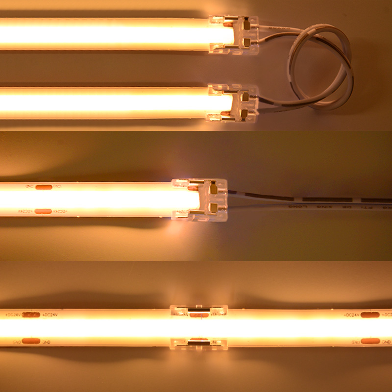 5pcs Solderless LED Connector Transparent for 2pin 3pin 4pin 5pin 6pin FOB COB DIM RGBW RGB CCT SMD LED Strip