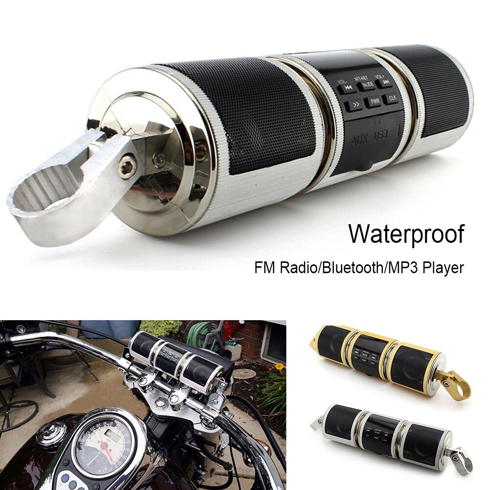 Waterproof Motorcycle Speaker Audio Radio Bluetooth MP3B Moto Stereo System