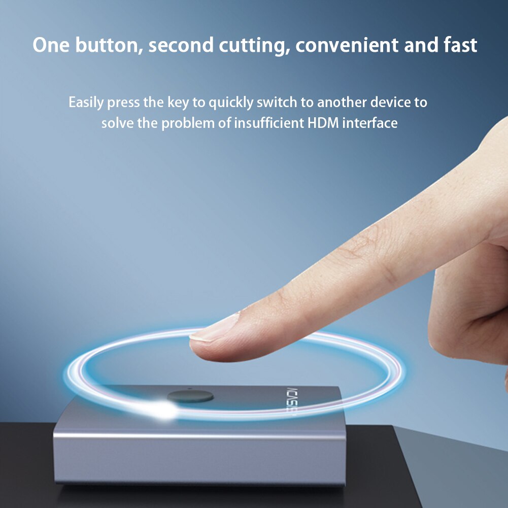 4K HD Hub Laptop Home Office Bi Direction HDMI Switch HDCP 3D Video DVD HDTV 1080P 1x2 Input Output Plug And Play Splitter