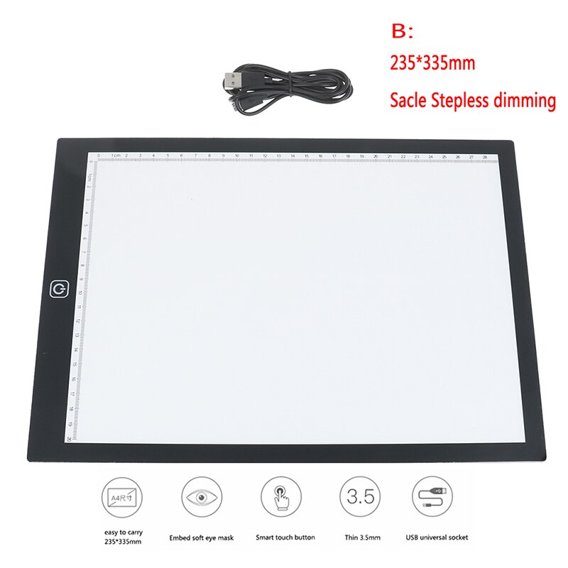 Drawing Tablet Digital Graphic Tablets Electronic Writing Painting Light Box Tracing Copy Board Pad Table for Kids: B