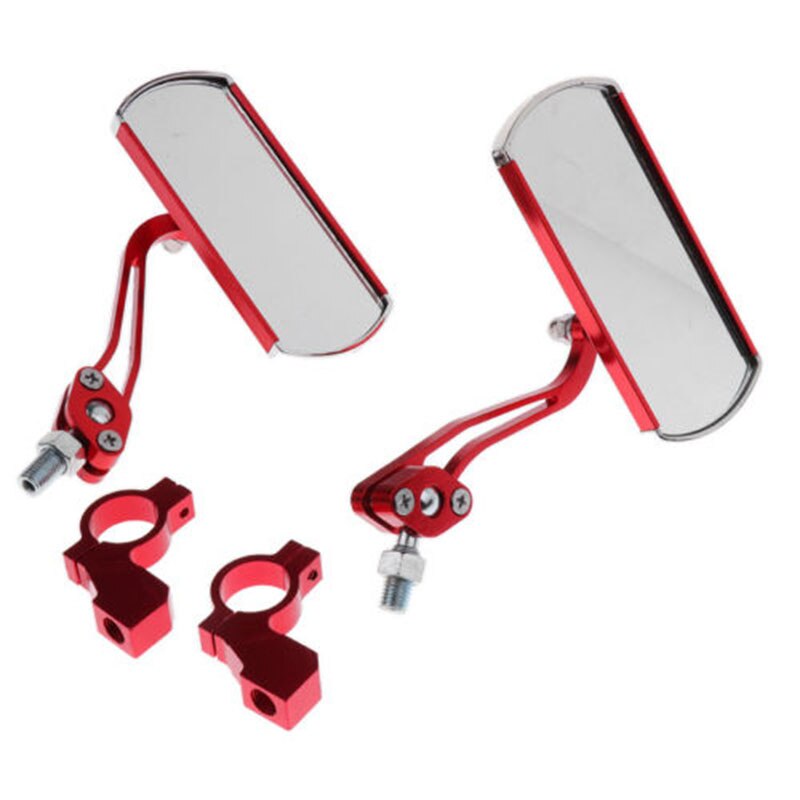 1 par sykkelspeil universalt justerbart bakspeil terrengsykkel sykkelstyre speil sykkeltilbehør: Rød