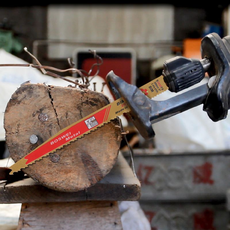 5 Pc 8 Inch BIM Reciprocating Quick Cut Saw Blade S3456XF For Metal Wood Cutting