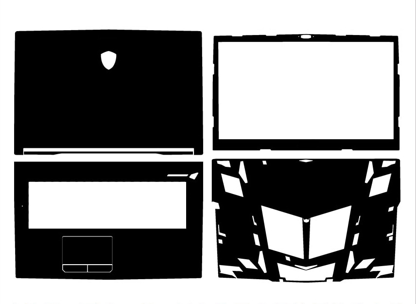 KH Laptop Sticker Protector Carbon fiber Leather Skin Cover Guard for MSI GL73 17.3-inch