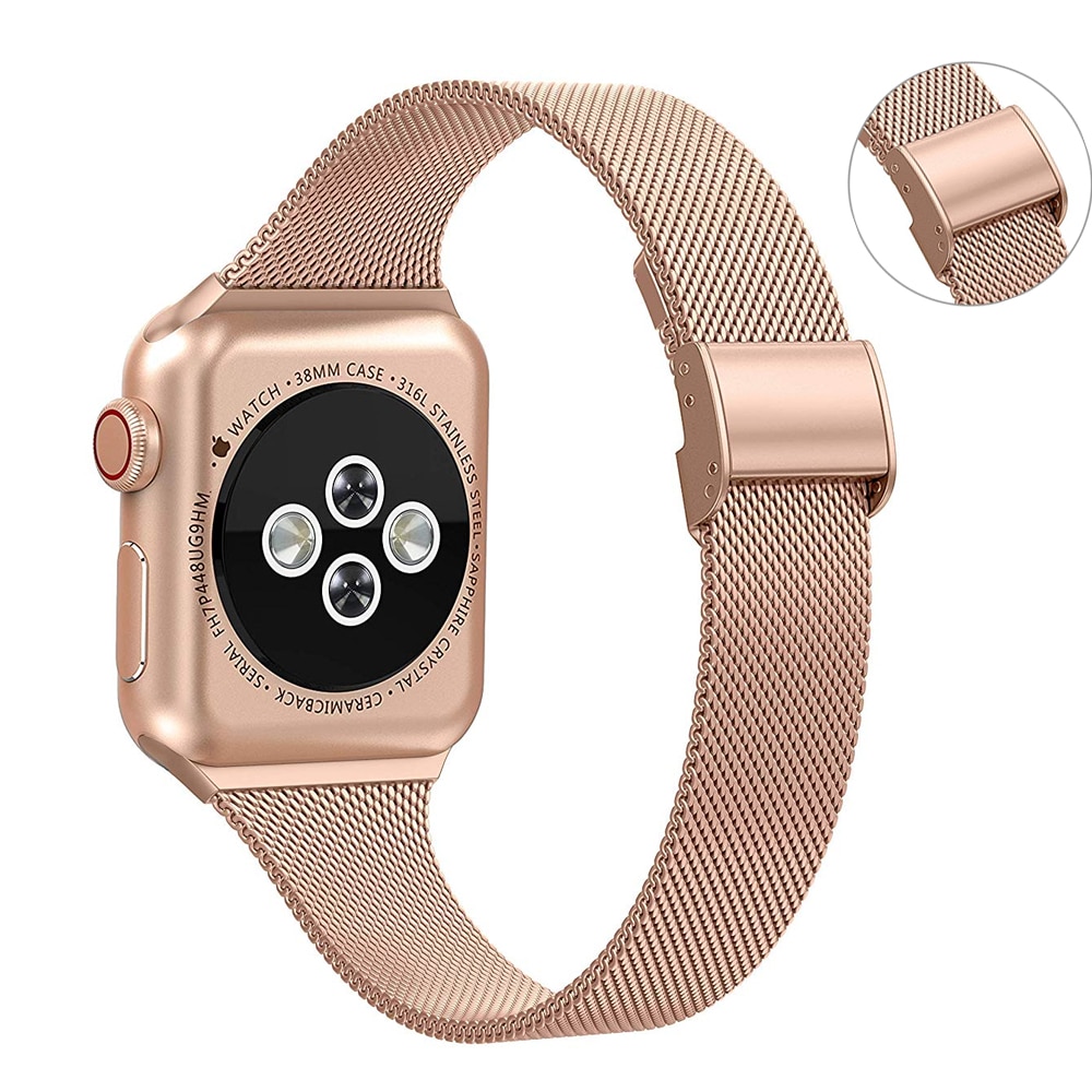 Silm Band Voor Apple Horloge 5 Band 40Mm 4Mm Iwatch Band 38Mm 42Mm Milanese Loop Horlogeband armband Voor Apple Horloge Serie 5 4 3