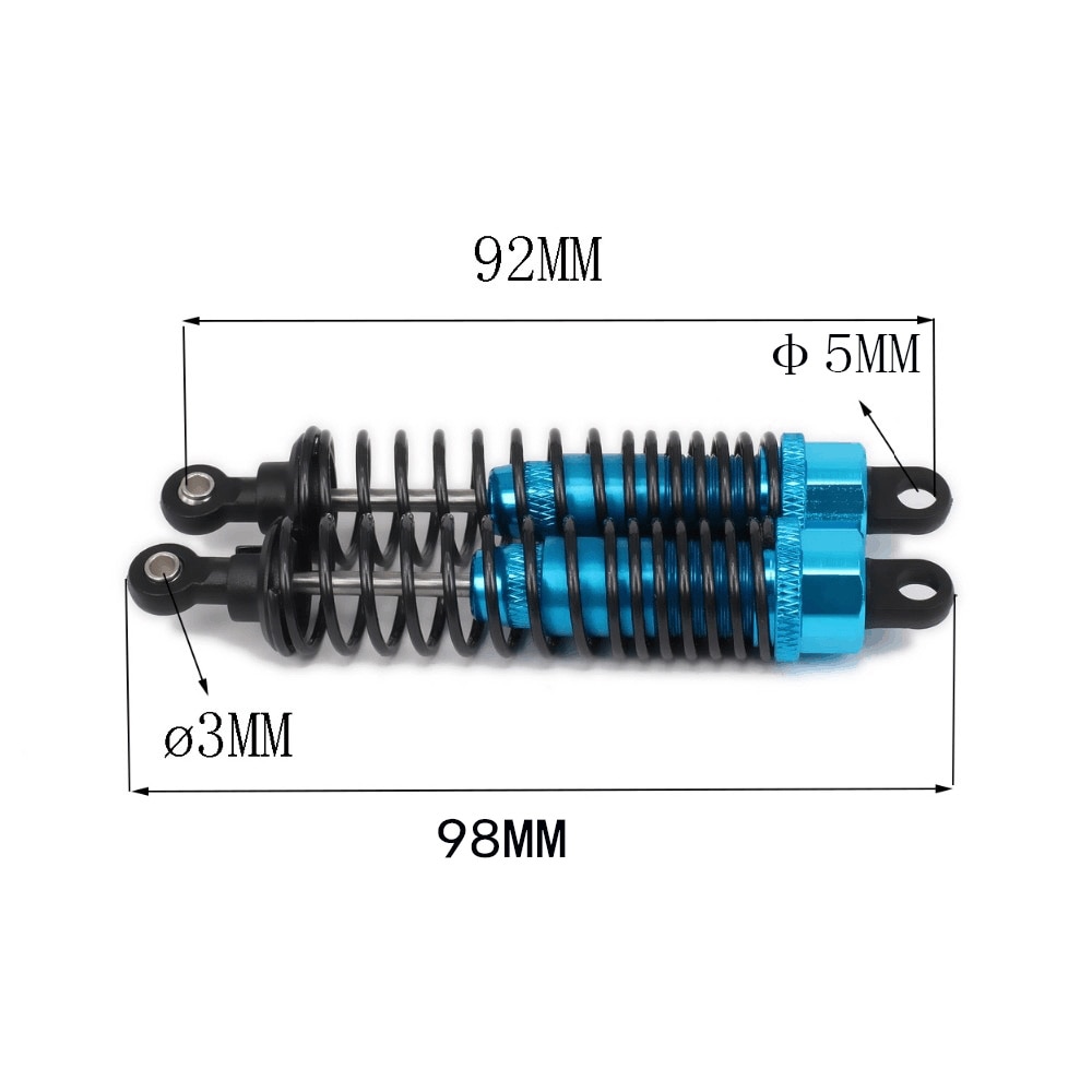 Oil filled Style adjustable 98mm alloy aluminum shock absorber damper for rc car 1/10 buggy truck RCAWD hop-up parts Hsp 2PCS