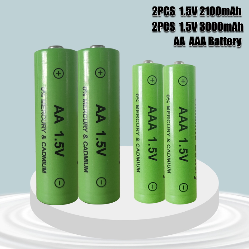 1.5V AA + AAA NI MH Rechargeable AA Battery AAA Alkaline 2100-3000mah For Torch Toys Clock MP3 Player Replace Ni-Mh Battery: 2AA-2AAA