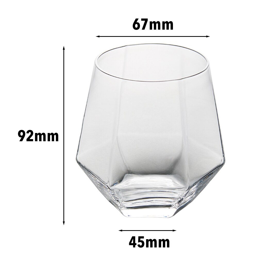 Verre à Whisky géométrique en cristal de diamant, tasse en verre de jus d'eau, Bar de maison, articles pour boissons, de Couple