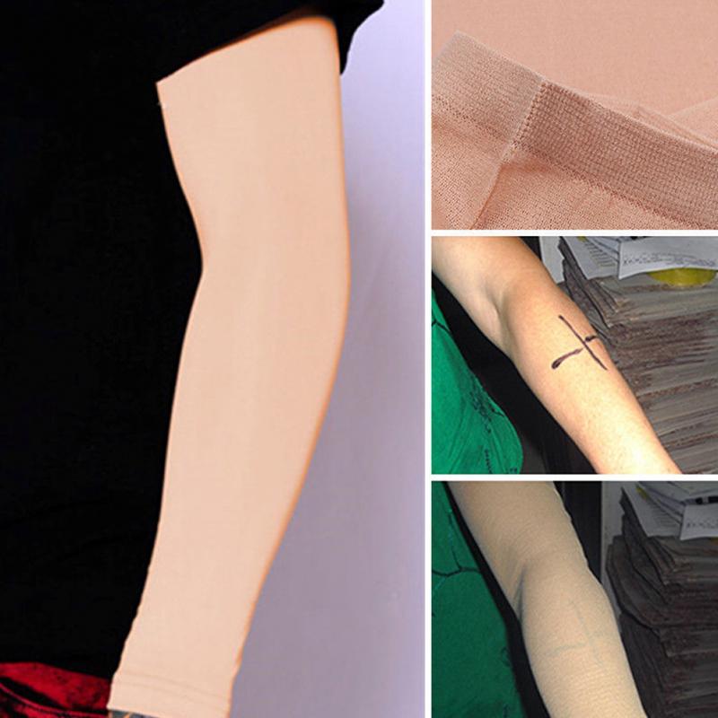 1 par tatovering cover up kompression ærmer bånd vedligeholdelse elastisk underarm concealer ærmer nylon uv beskyttelse oversleeve