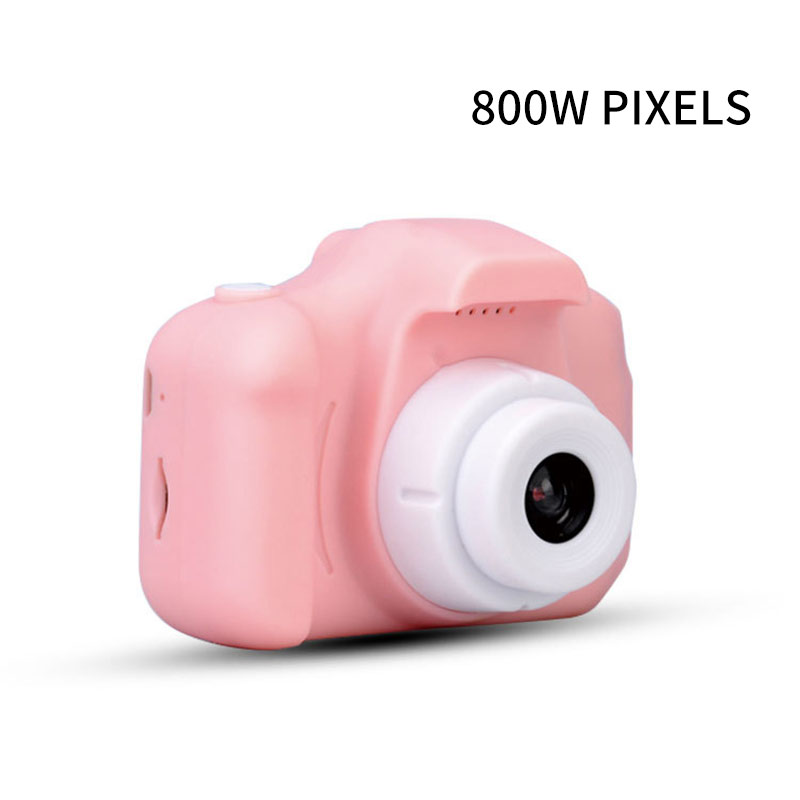 Digitalt kamera videokamera hd skærm mini genopladeligt børn kamera stødsikkert børne videokamera børn fødselsdag: 800w- lyserøde