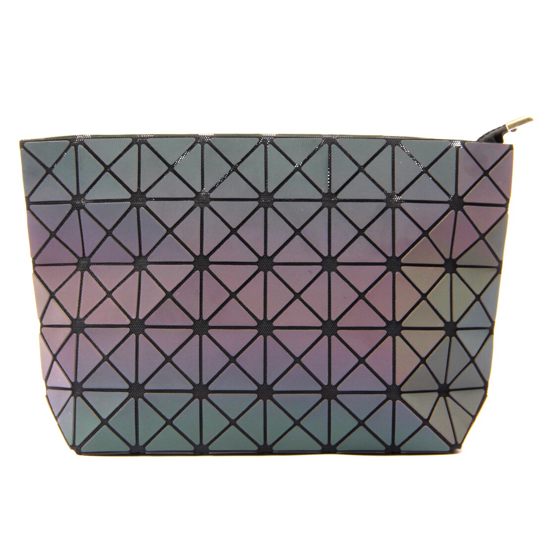 Crocrogo feminino geométrica luminosa bolsas de ombro para meninas marca moda reflexiva cosméticos messanger metal corrente bolsa sacos: 3115-1
