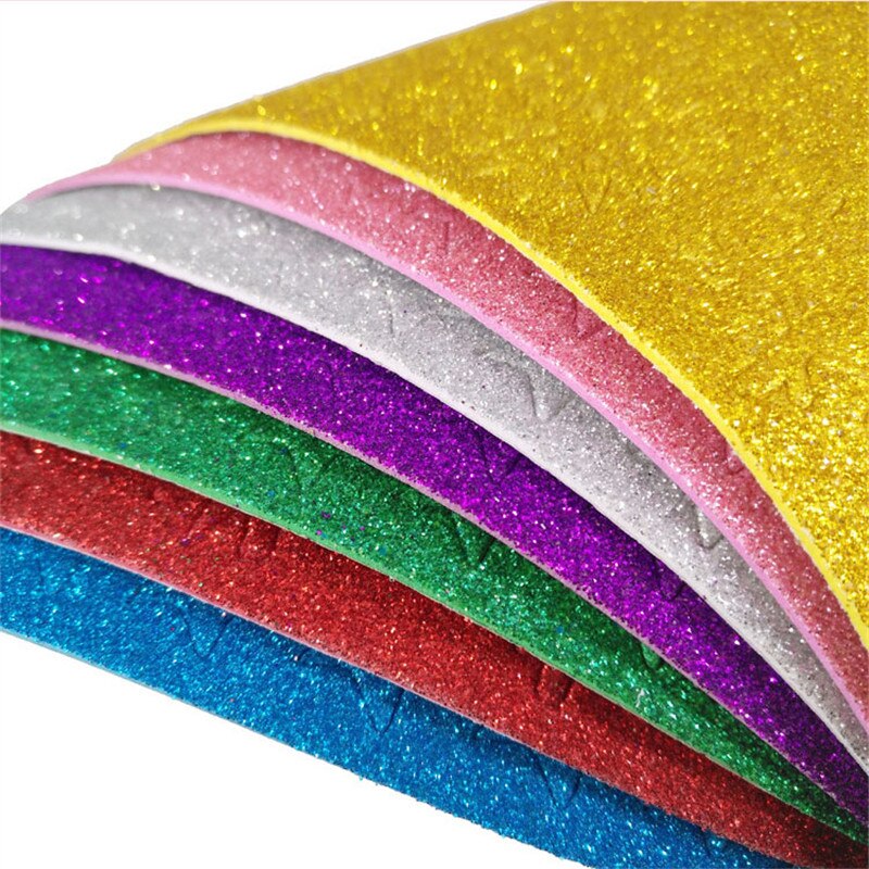 Fiocchi di neve di natale stelle giocattoli artigianali bambini creativi fai da te Glitter stelle fiocchi di neve paillettes carta spugnosa materiale manuale giocattoli