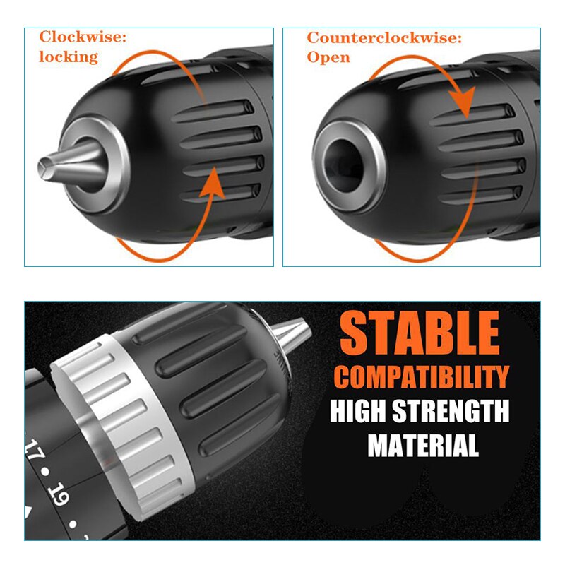 Taladro eléctrico inalámbrico 3 en 1, 18V, 21V, 95Nm, destornillador con luz LED, perforadora de impacto inalámbrica de 10mm para batería Makita de 18V