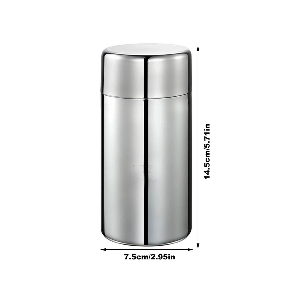 Tea Pot Canister Tin Container With Airtight Lid For Loose Tea 100% Brand 304 Stainless Steel Double-layer Sealing 400 500ml: 14.5x7.5cm