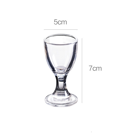 6Pcs Borrelglas Sterke Drank Bullet Cup Transparante Kleine Capaciteit Loodvrij Glas Drank Witte Wijn Goblet Bar Restaurant Huishoudelijke: 30ML Cup B
