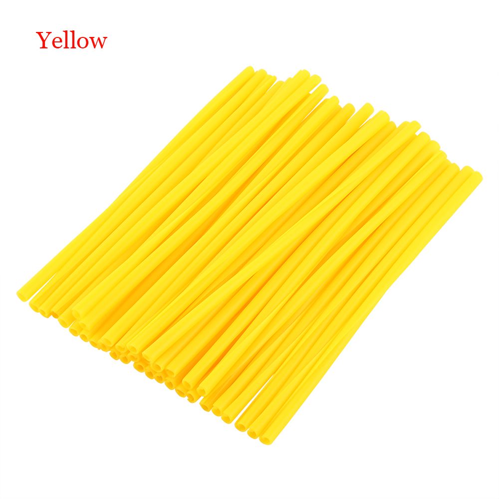 36Pcs ES Bike Guard Motocross Wheel Spoke Wraps Covers Rims Skins Protector: yellow