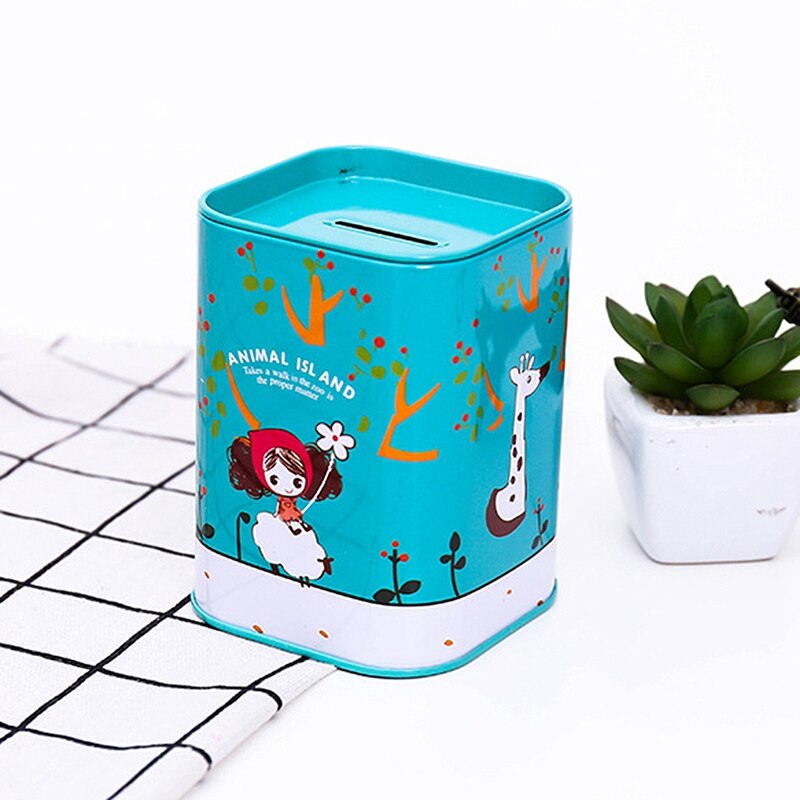 kids Saving Coin Box cartoon spaarpotten voor kinderen Ijzer thuis opslagtank Spaarpotten kinderen Banking Speelgoed Kerst