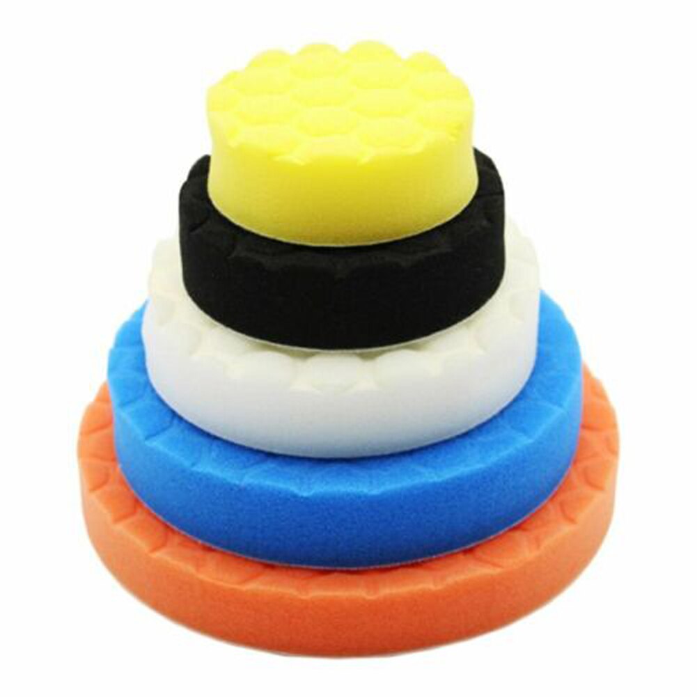 5Pcs Car Polishing Waxing Sponge Wheel Polishing Disc Kit Set 3inch M10 Sponge Disc Pad For Car Polisher Polishing Buffing Auto