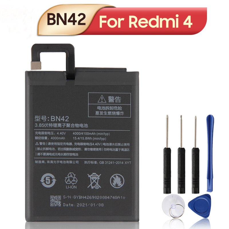 Replacement Battery BN30 BN42 BN40 BM47 For Xiaomi Redmi 4A Redmi 4 Pro Redmi 3 3S 3X 4X Redmi 3 Pro Battery